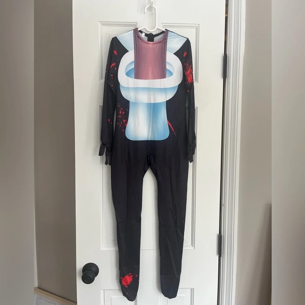 New Skibidi  Toilet Kids Costume Size 120 (size 5t-6) 2- piece costume